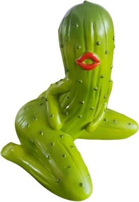 Sexy Pickle Cucumber Resin Statue - 4.73" Funny Desk Decor - 3D Cute & Sexy Cucu - Image 1 of 4