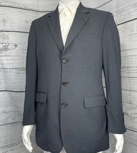 Ralph By Ralph Lauren Blazer Blue Label 39L 100% Wool Gray Micro Check - Picture 1 of 24