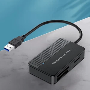 USB 3.0 Type C Memory Card Writers Memory Smart Card Readers 4 in 1 SD TF CF MS - Afbeelding 1 van 22
