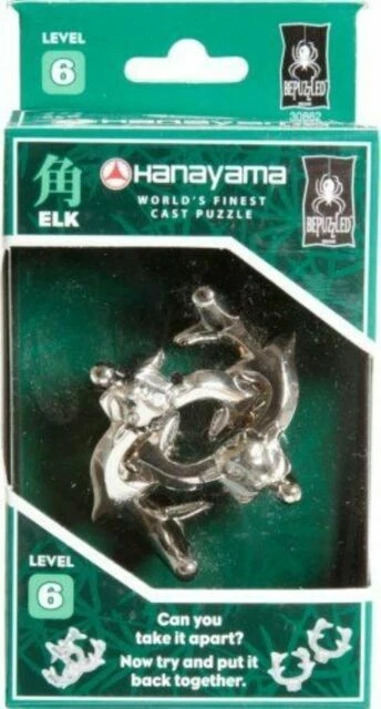 Elk Hanayama Cast Metal Brain Teaser Puzzle (level 6)