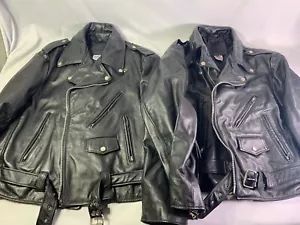 Motorrad Lederjacke Markenbekleidung von Orchard Match Paar CAMEL Prägung - Bild 1 von 9