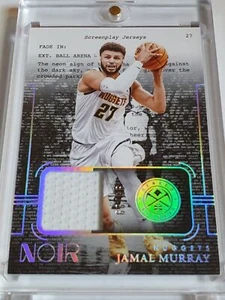 2023 Panini Noir Jamal Murray #PATCH 99/99 Game Worn Jersey - Ready to Grade - Picture 1 of 4