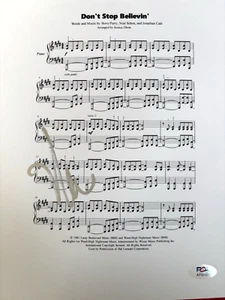 NEIL SCHON Signed JOURNEY Lyric Sheet Music PSA DNA COA - DON’T STOP BELIEVING - Picture 1 of 3