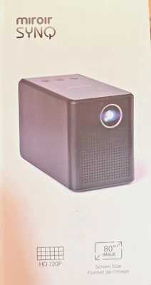 Miroir Surge Series SYNQ 720p DLP Mini Projector, Black, free shipment - Image 1 of 3