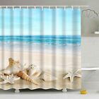 Waterproof Polyester Fabric Beach Shower Curtain Ocean Scene Shower Curtain, ...