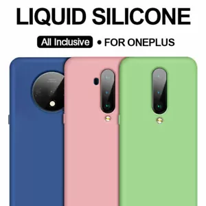 For OnePlus 8 7T 7 Pro 7 6T 6 Shockproof Liquid Silicone Soft Phone Case Cover - Picture 1 of 19