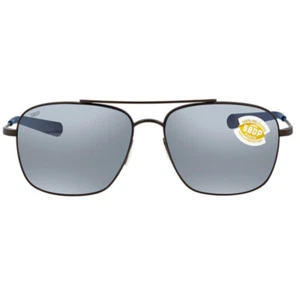 Costa Del Mar Canaveral Sunglasses Brushed Gray/Gray Silver Mirror 580Plastic - Picture 1 of 5