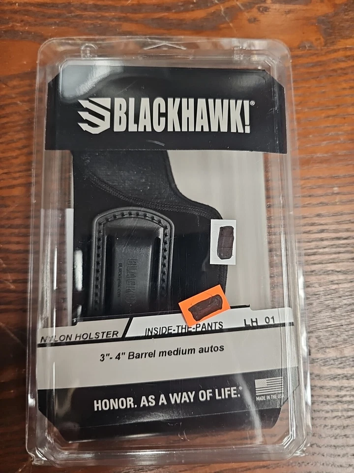 Blackhawk Inside-The-Pants Holster w/ Clip 3"-4" Med Auto .32-.380 - 73IP01BK-L
