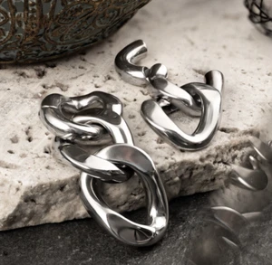 SILVER CHAIN EAR WEIGHTS (PAIR) - Picture 1 of 2