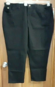 Lee Relaxed Fit Side Elastic Stretch Black Jeans Women's Plus Size 28WP NWT - Picture 1 of 4
