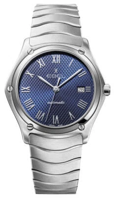 Ebel Sport Classic Automatic Stainless Steel Blue Dial Date Mens Watch 1216456 - Image 1 of 2
