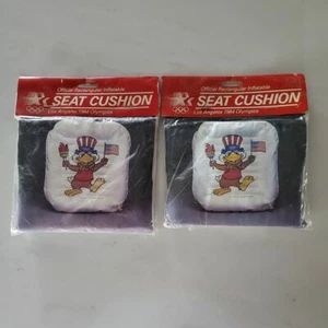 (2) Offizielle Olympische Spiele 1984 Sitzkissen (1980) 14 Zoll aufblasbar - Bild 1 von 3