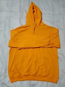 Hanes P170 Men's EcoSmart Hooded Sweatshirt L - Orange G8 - Picture 1 of 5