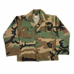 NEW BDU WOODLAND CAMOUFLAGE JACKET YOUTH SIZE 10 MADE IN THE USA - Picture 1 of 12