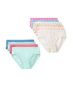 Girls' Dots and Solids 10 Pack Cotton Briefs - Picture 1 of 1