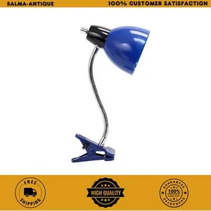 17 In. Blue Clip On Clamp Light, Reading, Desk Lamp - Picture 1 of 5