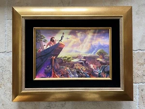 THOMAS KINKADE - THE LION KING 12" x 18" AP HAND EMBELLISHED GICLEE CANVAS - Picture 1 of 4