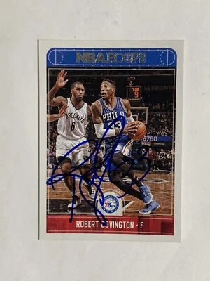 Robert Covington Autographed 2017-18 NBA Hoops Card Signed IP Houston Rockets  - Image 1 of 2