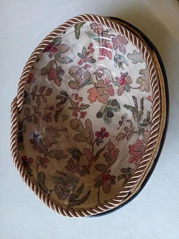 Longaberger Small Chestnut Oval Diamond Basket Fall Liner And Protector 7"×5" Cover