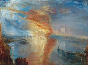 The Burning of the Houses of Parliament Painting by Joseph Turner Reproduction - Picture 1 of 3