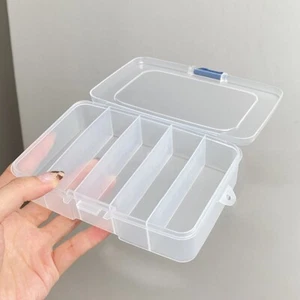 Compact Transparent Box with Multiple Compartments for Small Item Organization - Picture 1 of 26