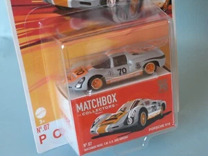 Coche deportivo Matchbox Porsche 910 Le Mans carrocería gris 70 BP 70 mm 70 b - Imagen 1 de 2