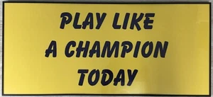 Rudy Ruettiger Play Like A Champion Today Inspirational Quote Custom Frame Print - Picture 1 of 2