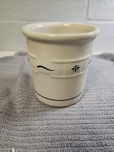 Longaberger Pottery Utensil Holder Heritage Green 5.5" crock - Picture 1 of 3