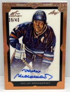 2022 Leaf Art of Hockey Vaclav Nedomansky Bronze Auto /40 HOF Detroit Red Wings - Picture 1 of 2