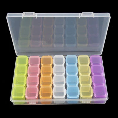 Dental Bur Box Adjustable Container Organizer Storage 28 Slots  - Image 1 of 2