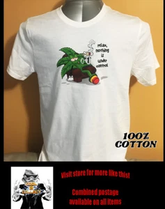 Cool Retro Funny Drug Shirt - Relax Weed Control Stoner - Bild 1 von 2