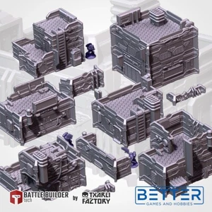 Sci-Fi City, 3d printed terrain, Sci-Fi Grimdark, Fantasy wargames, D&D, RPG - Picture 1 of 16