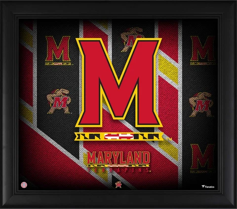 Maryland Terrapins Framed 15" x 17" Team Threads Collage Cover