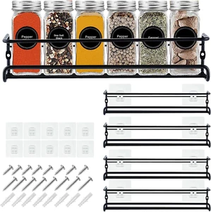 4PCS Spice Racks Wall Mounted Space-Saving Spice Organizer , Wall Mount Spice Or - Picture 1 of 8