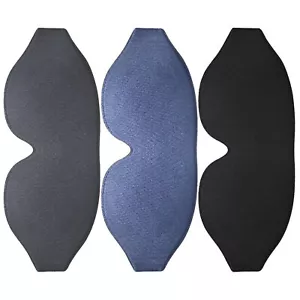 2PCS Travel Sleep Soft Silk Dry Eye Mask Padded Shade Cover Blindfold Men Women - Picture 1 of 10