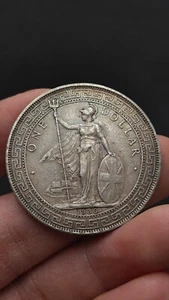 1930 Hong Kong Silver Dollar Coin Great Britain Silver 1 Dollar Coin - Picture 1 of 3