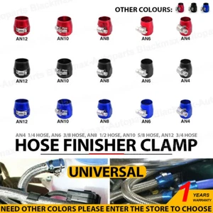Hex Hose Finisher Clamp with Screw Band Hose End Cover Fitting 4/6/8/10/12AN - Picture 1 of 23