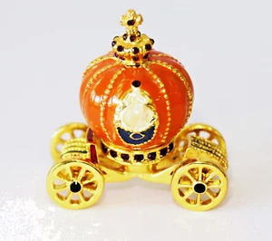 Zanzibar Pumpkin Coach Metal Trinket box - Imagen 1 de 6