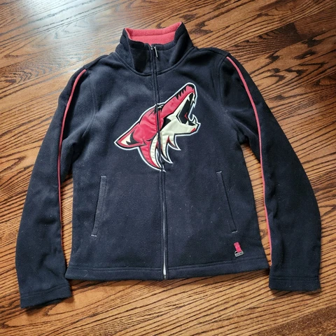 Reebok NHL Phoenix Coyotes Fleece Jacket Full Zip RBK Collection Size Small Cover