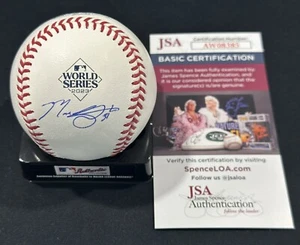Max Scherzer Signed 2023 World Series Baseball Rangers Autographed Auto JSA COA - Picture 1 of 2