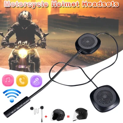 Motorcycle Helmet Headset Wireless Bluetooth 5.0 Headphone Speaker Hands-Free - Image 1 of 4