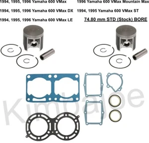 1994 1995 1996 Yamaha 600 V-Max DX LE ST and Listed 74.80 mm Piston Kits Rebuild - Bild 1 von 1