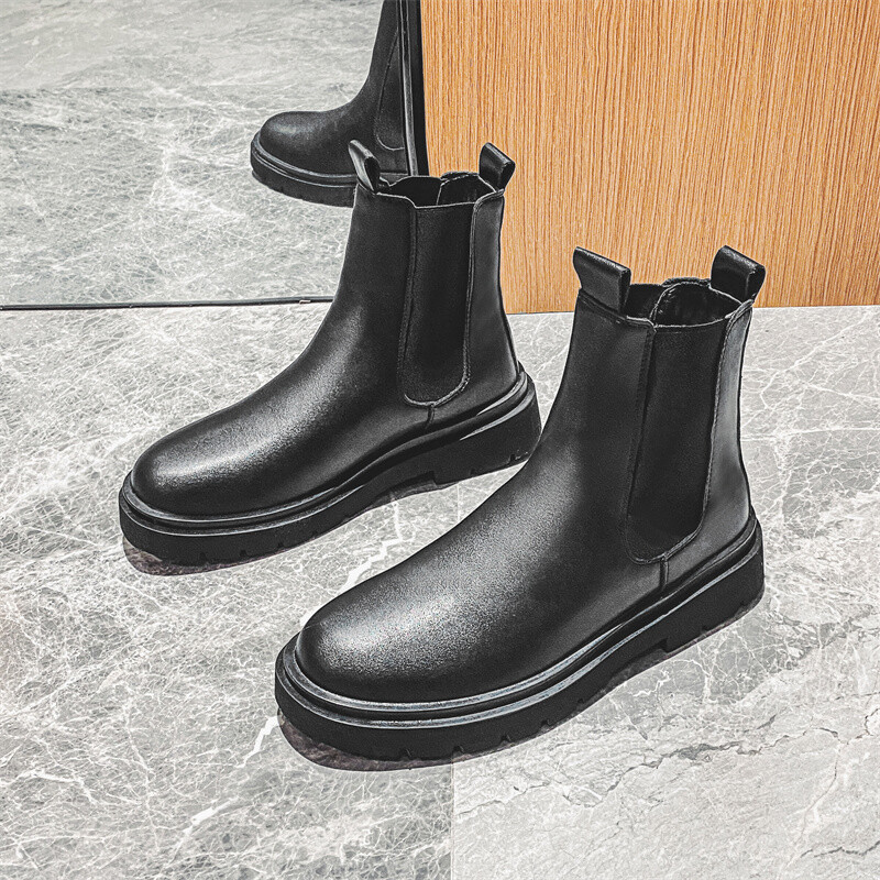 Mens Chelsea Boots Smart Casual Black 