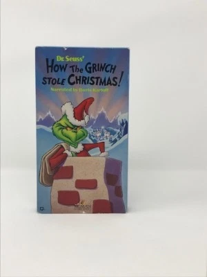 Dr Seuss How the Grinch Stole Christmas Boris Karloff Animated Used VHS  Foto 1 de 4