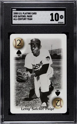 2000 U.S. Playing Card Satchel Paige All-Century Team SGC 10 Gem Mint Browns - Image 1 of 2