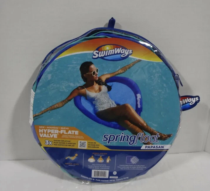 *NEW* SwimWays Spring Float Papasan Pool Lounge Chair with Hyper-Flate Valve - Image 1 of 1