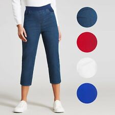 Ex Maine Womens Stretch Cropped Capri Jeggings Jeans Straight Leg 4 Colours