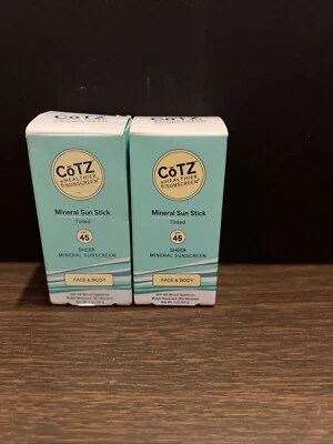 COTZ Mineral Sun Stick Tinted Sheer Sunscreen SPF 45 1oz - Lot of 2 - Image 1 of 4