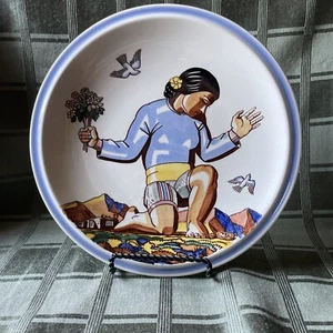❤️Rockwell Kent Vernon Kilns Salamina Metlox California Pottery Plate 9.5” Vtg - Picture 1 of 10