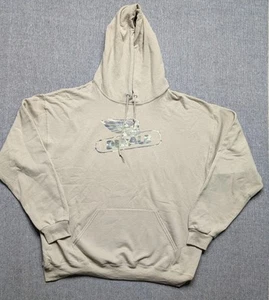 Dekalb Men's Pullover Graphic Hoodie Sweatshirt Beige XL Farm Logo Cotton - Picture 1 of 5